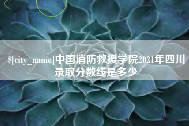 湘阴中国消防救援学院2021年四川录取分数线是多少