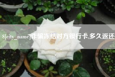 湘阴诈骗冻结对方银行卡,多久返还