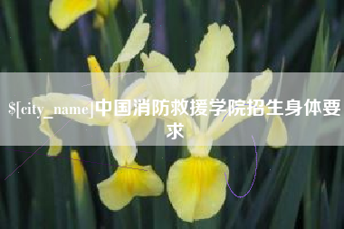 湘阴中国消防救援学院招生身体要求