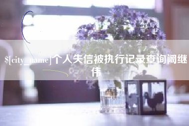 湘阴个人失信被执行记录查询阚继伟