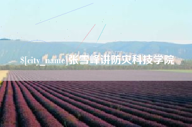 湘阴张雪峰讲防灾科技学院