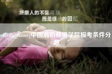 湘阴中国消防救援学院报考条件分数