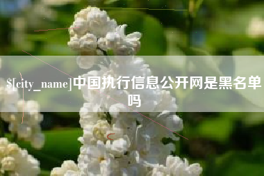 湘阴中国执行信息公开网是黑名单吗