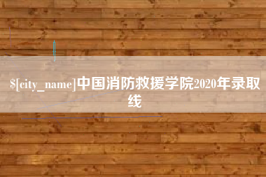 湘阴中国消防救援学院2020年录取线