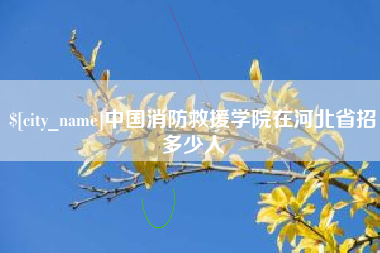 湘阴中国消防救援学院在河北省招多少人