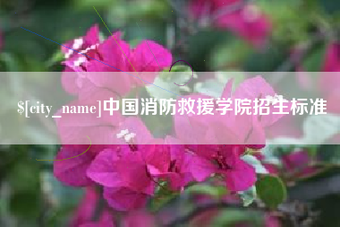 湘阴中国消防救援学院招生标准